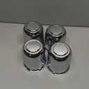 4Pcs 3-3/4 in Trailer Wheel Center Caps Fit 3-3/4" Center Bore Truck Trailer RV SUV Wheels Rims, 3.74in Carbon Steel Hub Caps (Chrome Silver)