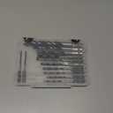 NordWolf 12-Piece Brad Point Wood Drill Bit Set for Carpenter Woodworking, Double Flutes Design with 1/4" Hex Shank, SAE Sizes 1/8" to 1/2"