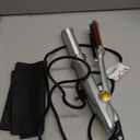 2 in1 Hair Curler Straighter Rotating Iron, Curling Iron Wand for Hair Curling and Straighting, Dry and Wet Styling Tool, Travel for Girls Women (Gold1)