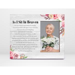 Orchroma As I Sit in Heaven Memorial Picture Frame,in Memory of Loved One Gifts,Bereavement Condolences Gifts,4x6 Photo Frame