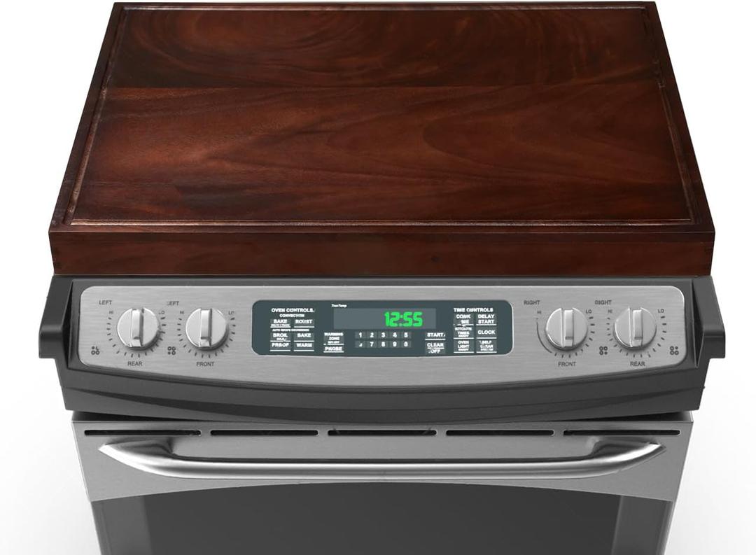 30x22 Walnut Noodle Board Stove Cover Wood with Handles, Wooden Stovetop Cover Cutting Board with Juice Groove for Gas Stove and Electric Stove Top, kitchen sink cover for counter space 30x22 Walnut Noodle Board Stove Cover Wood with Handles, Wooden Stovetop Cover Cutting Board with Juice Groove for Gas Stove and Electric Stove Top, kitchen sink cover for counter space