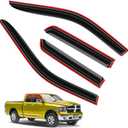 in-Channel Rain Guards for Dodge Ram 1500 2009-2018 Crew Cab, Ram 1500 Classic 2019-2025 Crew Cab, Ram 2500/3500 2011-2025 Crew & Mega Cab | Window Visors, Vent Shades, Window Deflectors