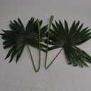 2Pack Artificial Flower Faux Leaves Artificial Palm Leaf Branches Plants Greenery Stems 27.9" Tall Tropical Plant Faux Leaves Hawaiian Luau for Greenery Wedding Party Floral (Color 1-2Pack)