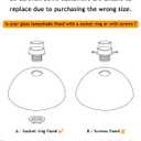 Alabaster White Glass Lamp Shade Replacement for Floor Lamp,E26 Base 1-5/8 Inch Fitter 7.4 Diameter, 3.74 Height,Replacement Glass for Wall Lamp