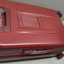 Expandable 20Inch Carry On Luggage Airline Approved - Front Pocket Travel Suitcase 100% PC Unbreakable -with Cup Holder,USB Charge,Side Pothook, 360Spinner Wheels, TSA Lock-Wine Red, 20 Inch-EXT
