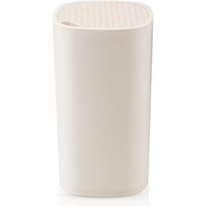 Universal Knife Block Holder for Kitchen, WELLSTAR Knife Stand without Knives, Safe Space Saver Large Volume Stable Knife Storage with Scissors Slot, Detachable for Easy Cleaning  Off-White (Medium-Ivory White)