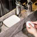 Miamolo Soap Dish, Ceramic Soap Holder Shower Soap Dish for Bar Soap Sponge, Soap Saver Tray for Bathroom Kitchen Sink, White