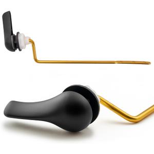Qualihome Toilet Handle Replacement (Black, Side Mount)