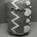 Bedsure Fluffy Christmas Comforter Set Queen - Red Bedding with Running Reindeer, Warm Flannel Fleece Bed Sets for Winter, 3 Pieces, 1 Soft Plush Shaggy Comforter with 2 Pillowcases