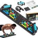 Push Up Board with Adjustable Jump Rope | Push Up Board for Men & Women | Multi-functional Push Up Bar System | Perfect Pushup Board for Exercise | Strength Training Equipment | Skipping Rope (9 in 1 Black)