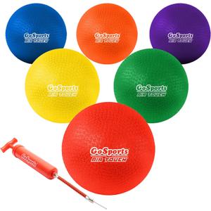 GoSports Playground Balls for Kids - Choose 8.5 or 10 Sizes - Heavy Duty Set of 6 with Carry Bag and Ball Pump