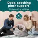 Furhaven 24" Round Pet Bed for Indoor Cats & Medium/Small Dogs, 100% Washable, For Pets Up to 35 lbs - Minky Plush & Velvet Hug Bed - Silver Gray, 24-inch