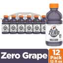 Gatorade Thirst Quencher Zero Sugar Sports Drink, Grape, 12oz Bottles, 12 Pack, Electrolytes for Rehydration (EXP 11/25/26)