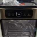 Nugget Ice Maker 40lbs/Day, Countertop Ice Maker Soft Chewable Ice, Ice Makers One-Click & Self-Cleaning, Crushed Pellet Ice Machine with Scoop&Basket for Home/Kitchen/Office, Stainless Silver