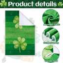 Honoson 6 Pcs St Patrick's Day Kitchen Towels St. Patrick's Day Dish Towels Shamrocks Gnomes Plaid Absorbent Bathroom Set Tea Cloth for Kitchen Home 16 x 24 Inches(Bright Green,Shamrock)