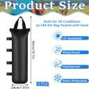 12 Pack Canopy Weight SandBags, 264 LBS Black Extra Large Pop Up Tent Weights Heavy Duty Sandbag for Canopy Legs, Gazebo, Outdoor Sun Shelter, Umbrella, 7.9"×20", Without Sand
