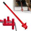 Manual Rebar Bender Tool, Apply to 5/8" Bar Reverse Head, Rebar Bending Tool Ideal for Flat Steel and Steel Metal Rods (red)