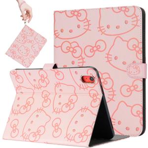JOYSHELL Cute Case for Samsung Galaxy Tab A9 Plus 11 Inch 2023Model: SM-X210/X216/X218, Premium Leather Folio Tablet Cover for Kids Girls with Pencil Holder, Wrist Band, Auto Wake/Sleep (Pink)