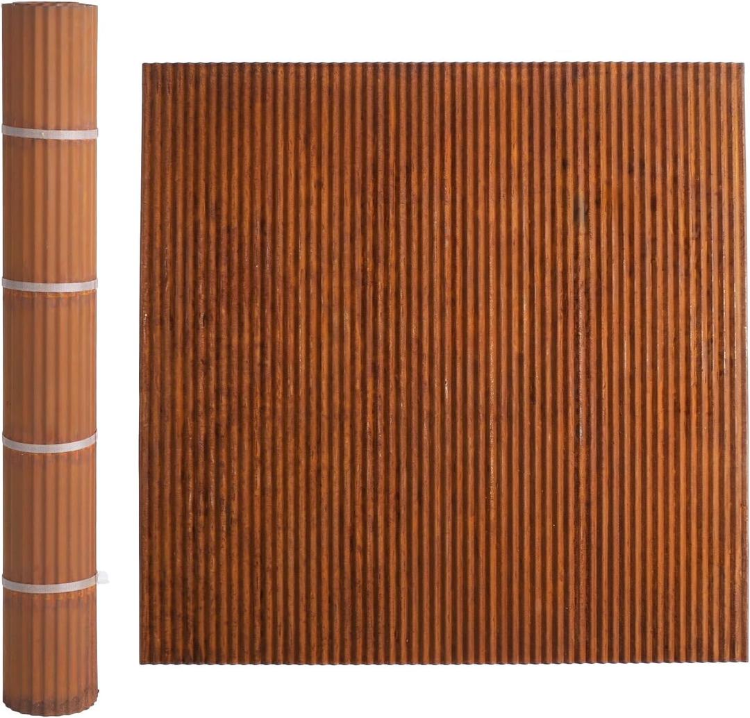 LEIFIDE 36 Inch x 10 Ft Rustic Corrugated Metal Wainscoting Roll, Antique Finished Real Steel Corrugated Metal Sheets Wall Panels for Accent Walls Bar Fronts Industrial Farmhouse DIY Home Decor