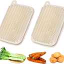 Vegetable Brush, 2 PCS Vegetable Brush Scrubber for Fruits, Potato Scrubber Potato Brush, Soft Bristle Brush for Potato/Carrots/Lotus Root