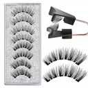 Magnetic Eyelashes with Applicator, 2 Pair Magnetic Eyelashes Natural Look Reusable and No Glue Needed Effortless Beauty, Upgrade 3 Magnet False Lashes More Easy to Wear