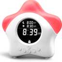 Stay-in-Bed Clock for Kids - Toddler Sleep Trainer, Night Light & Alarm, 5 inches by 5 inches