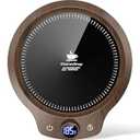 Fast Heating Mug Warmer - 4 Temp Settings & 1-12H Timer, Coffee Cup Warmer Plate for Desk Auto Shut Off, Ideal Beverage Warmer Gift for Coffee, Tea, Milk (Wood)