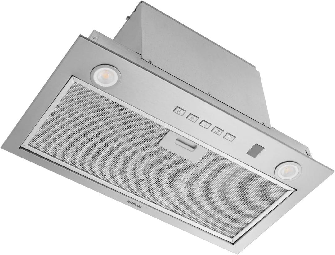 Broan- NuTone PM400SS Custom Cabinet Built-in 3-Speed Power Pack Insert with LED Lighting and 450 Max Blower CFM, 21-Inch, Stainless Steel