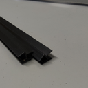 2PCS Shower Door Bottom Seal Strip, Black PVC, 36" Length, Fits 10mm Thick Glass, Prevents Leaks & Water Damage, Easy Installation, No Adhesive Required (Black, 36in for 3/8"(10mm) Door)