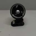 Koonie USB Clip on Fan, Strong Wind Ultra Quiet Small Desk Fan with Strong Clamp, More Than 360 Adjustable, 3 Speeds USB-C Corded Powered, Mini Personal Fan for Home Office Desktop Black