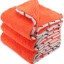 SPTA Car Microfiber Towels, 3Pcs Microfiber Car Cleaning Cloths, Upgraded 1200gsm Ultra-Thick Cars Drying Towel Microfiber for Car and Home Polishing Washing and Detailing 16'' x 16''(3 Pack)