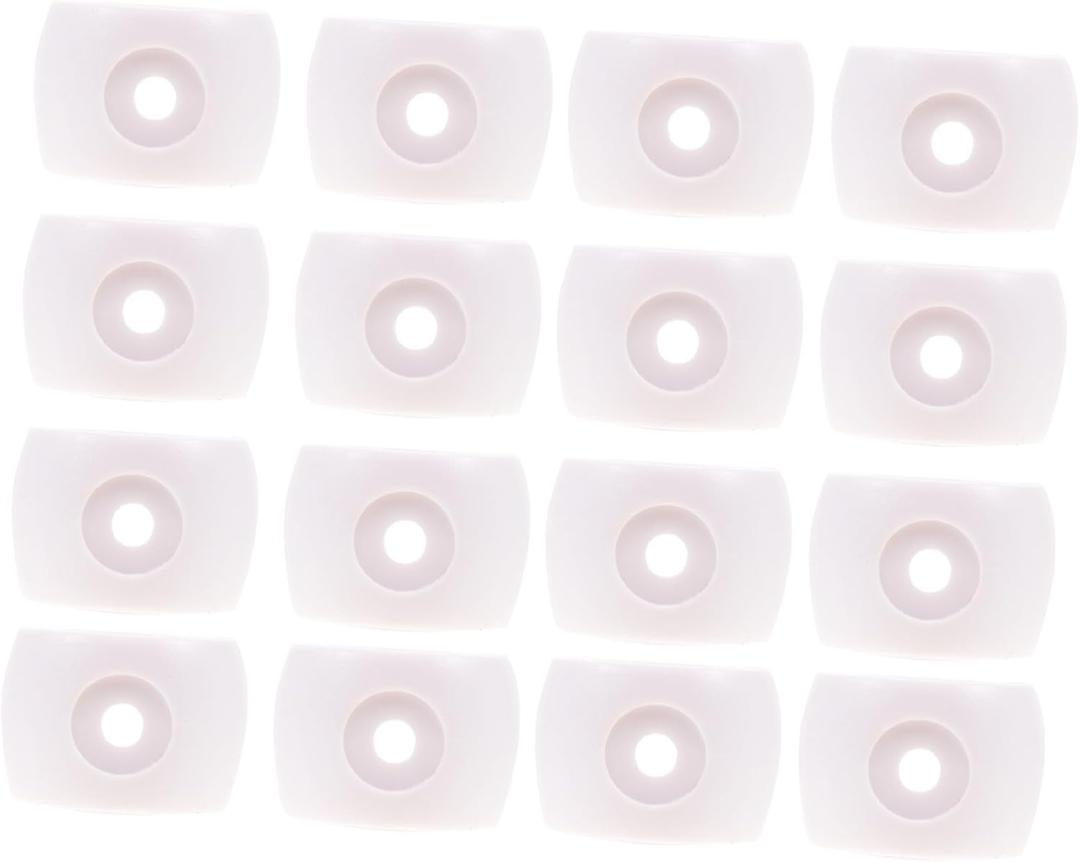 16pcs Table Ring Foosball Rod Caps Football Table Parts Foosball Durable Bearings Football Table (2.5X2X2CM, White)