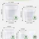 homenote Clear Nursery Pots for Plants,3/4/5/6.7 Inch Plant Pot for Planting Plastic Seedling Pots with Drainage Holes Seed Starter Pot Flower Pots High Transparency with 20 Plant Labels (36 Pack)