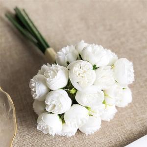 27 Pieces of Silk Fabric Light Luxury Artificial Small Rose Simulation Flower - Suitable for Family Wedding Decoration (White)