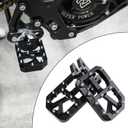 Dirt Bike Foot Pegs for Ebike Surron Light Bee X S, Color Prickly Peg,Motorcycle Aluminum Alloy Pedal for Segway X160 X260/Talaria X3 X4/E Ride PRO SS,Black Body with Dazzling Spikes