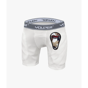 Youper Boys Youth Padded Sliding Shorts with Soft Protective Athletic Cup for Baseball, Football, Lacrosse M