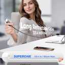 SUPERONE 78W Retractable Charger with USB C & Apple Cables, 4-Ports GaN Retractable Wall Charger, USB C Chargers Block Fast Charging for iPhone 17/16/15/14/13/12, iPad, Galaxy