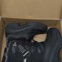 Knixmax Women's Winter Snow Boots Waterproof Mid Calf Booties Fur Lined Warm Outdoor Insulated Mucker Yard Skiing Hiking Boots Black Size 7 US / 38 EU