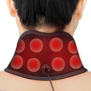 UTK Jade Infrared Neck Heating Pad, Far Infrared Heating Wraps for Knee, Wrist, Thigh - 26" Length with 8 Jade Stones, 3 Heat Settings, EMF Free and Auto Shut Off Black (1 Count (Pack of 1))
