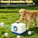 Automatic Dog Ball Launcher with 3 ETPU Balls, Upgrade Auto/Manual Ball Thrower for Dogs, Adjustable Distance 20-45ft, USB Rechargeable, Interactive Dog Toy for Indoor/Outdoor Play