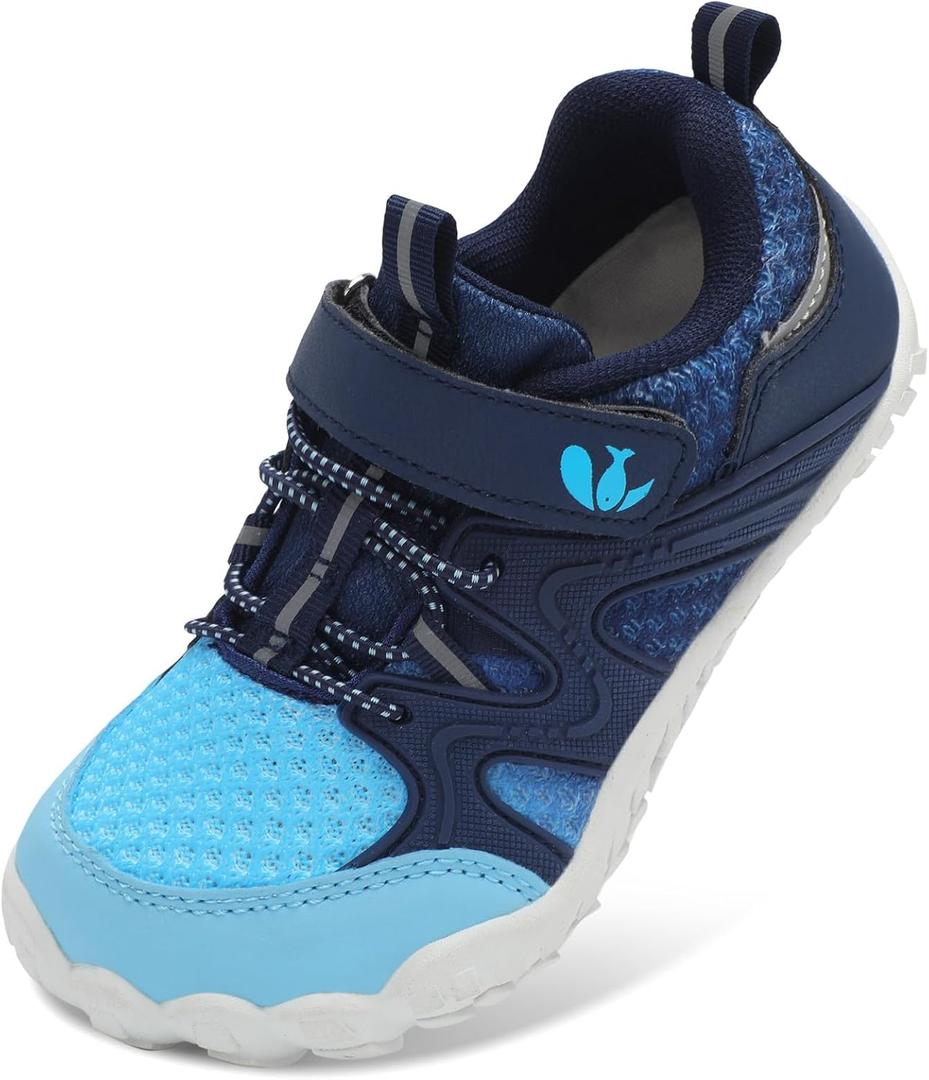 FEETCITY Kids Barefoot Shoes Boys Girls Sneakers Toddler Walking Shoes Kids Hiking Shoe Lightweight Outdoor Tennis Shoe (13.5 Little Kid, Blue Gradient)