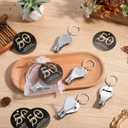 Teenyyou 50 Sets 50th Birthday Party Favors for Guests Cheer to 50 Years Multi Functional Keychain Bottle Opener Nail Clippers with Thank You Card Organza Bags and Rope for Anniversary Party Favors