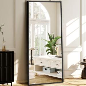 GlasFlength 64"x21" Full Length Mirror Rectangle Body Dressing Floor Standing Mirrors, Black