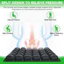 Fxznacbh Travel Cushion Airplane Seat, Portable Airplane Seat Cushion for Long Flights,36 Bubbles Pressure Relief Inflatable seat Cushion for Air Travel