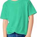 Boys Summer T Shirt Crew Neck Short Sleeve Solid Tees Comfortable Stylish Basic Tops Kids 5-14 Years