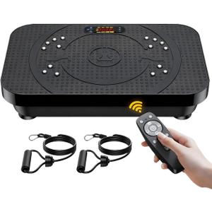 Vibration Fitness Plate Exercise Machine, Professional Automatic Mode Full-Body, Promotes Lymphatic Circulation, Burns Fat & Weight Loss, Home Fitness Equipment - 330 LBS for Women and Men