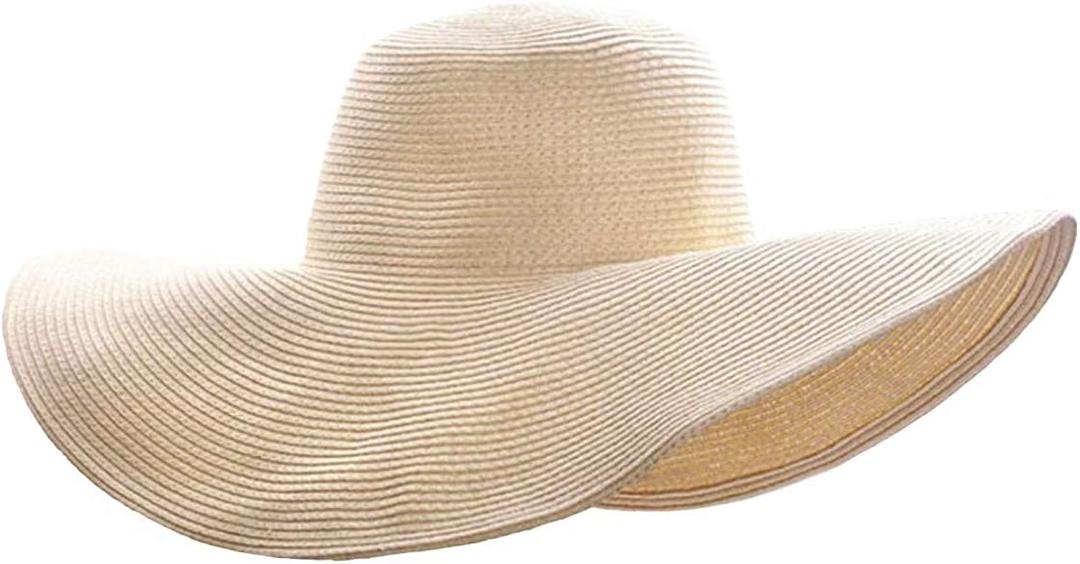 Wide Brim Roll-up Big Beautiful Solid Color Floppy Hat