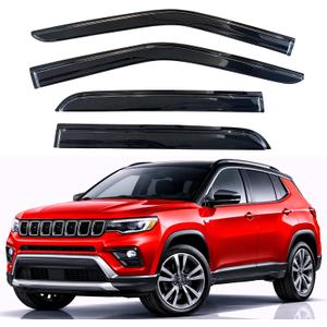 KPY Rain Guards Fit for 2017-2026 Jeep Compass, Out-Channel Window Visors Vent Wind Deflectors 4PC, Car Accessories for 17-26 Compass