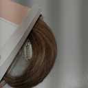 Clip in V-Shape Hair Extensions for Women 18 Inch One Piece Synthetic Straight Hair Extension Full Head Hairpiece with 5 Clips Bernstein Muti