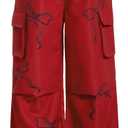 RoseSeek Girl's 2 Piece Summer Outfits Short Sleeve Ruched Basic Tess and Camo Cargo Pants Sets Trendy